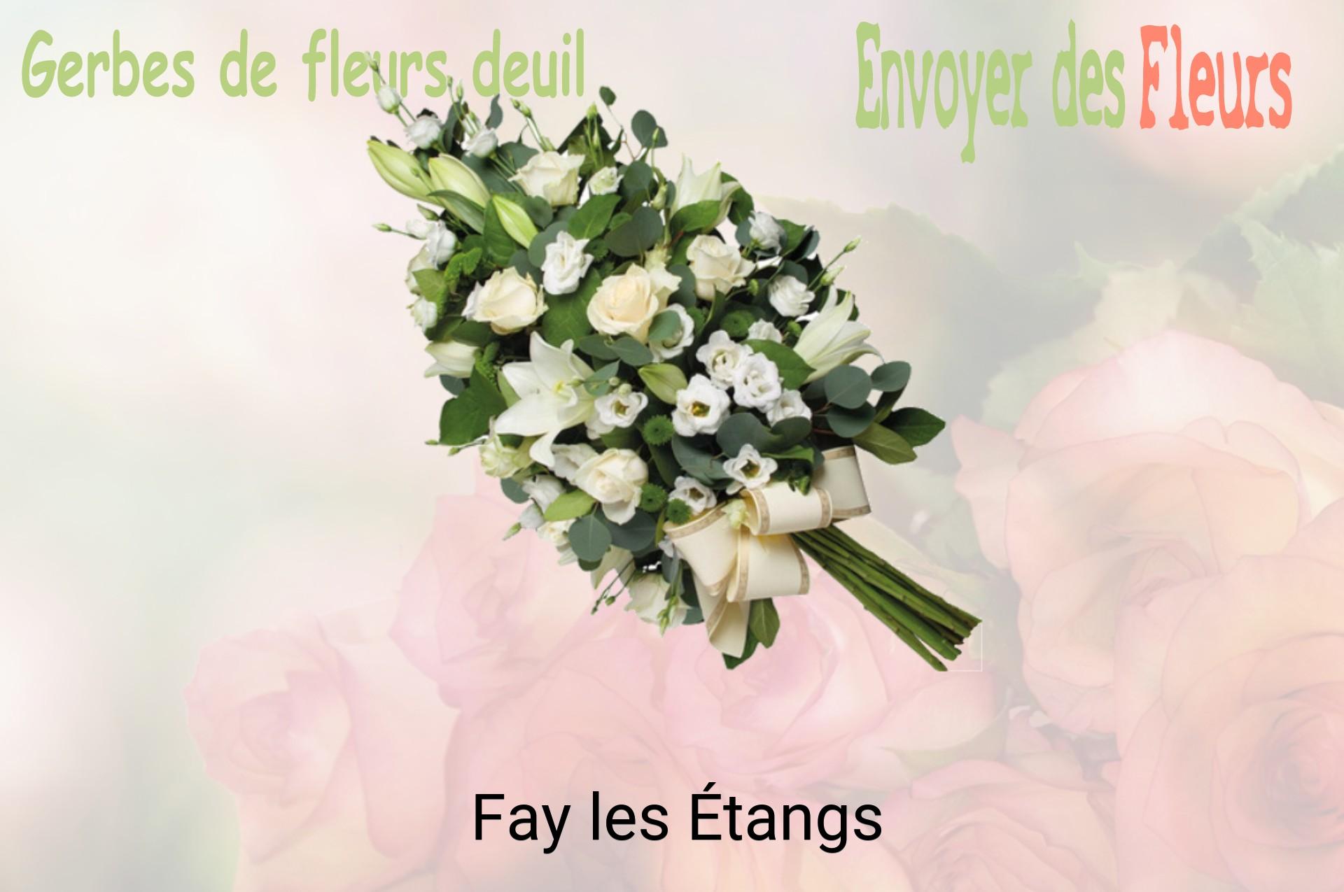 Gerbe de fleurs de deuil livrée à Fay-les-Étangs